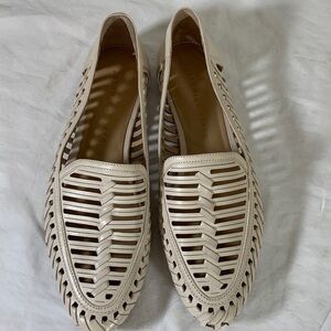 NWOT Veronica Beard Greece Woven Cage Leather Loafers, 7M